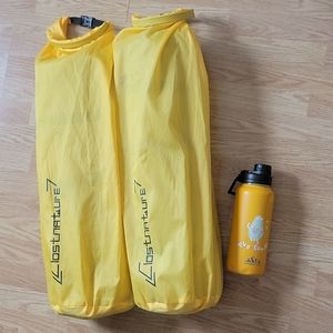 Lost Nature (2) inflatable orange sleeping pad with pillow Hiking Backpacking